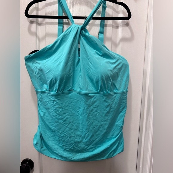 Lands' End Blue Swimsuit with Halter Neck - Picture 3 of 10